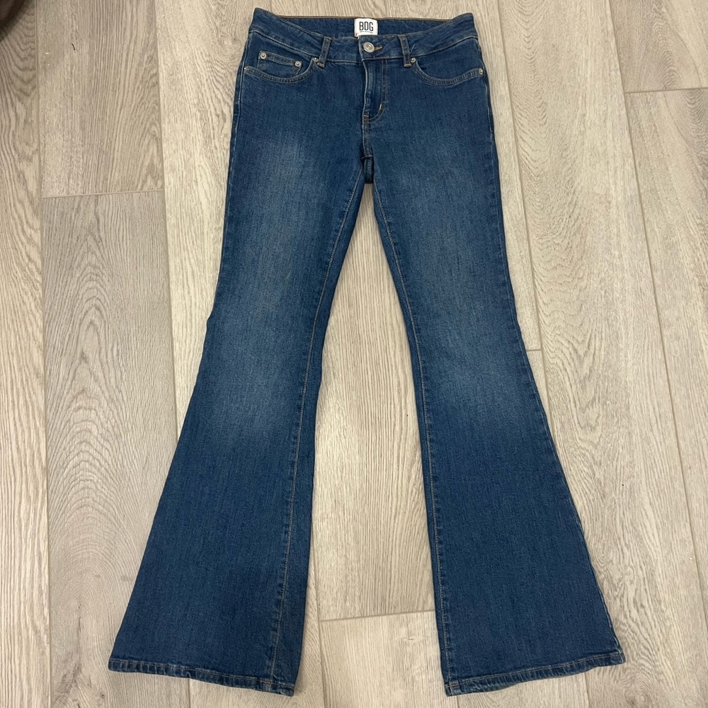 gorgeous bdg y2k bedazzled grunge acubi flared low rise jeans ❤︎︎